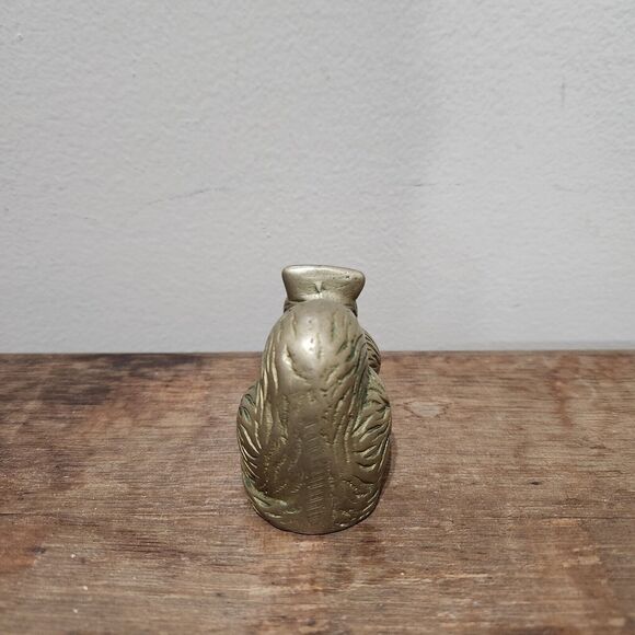 Vtg Brass Kitty Cat Kitten Feline Bookshelf Knick Knack Paperweight Shelf MCM - Picture 3 of 7